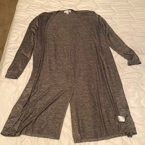 Long grey soft cardigan
